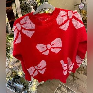 ♥️ RED BOW SWEATER ♥️